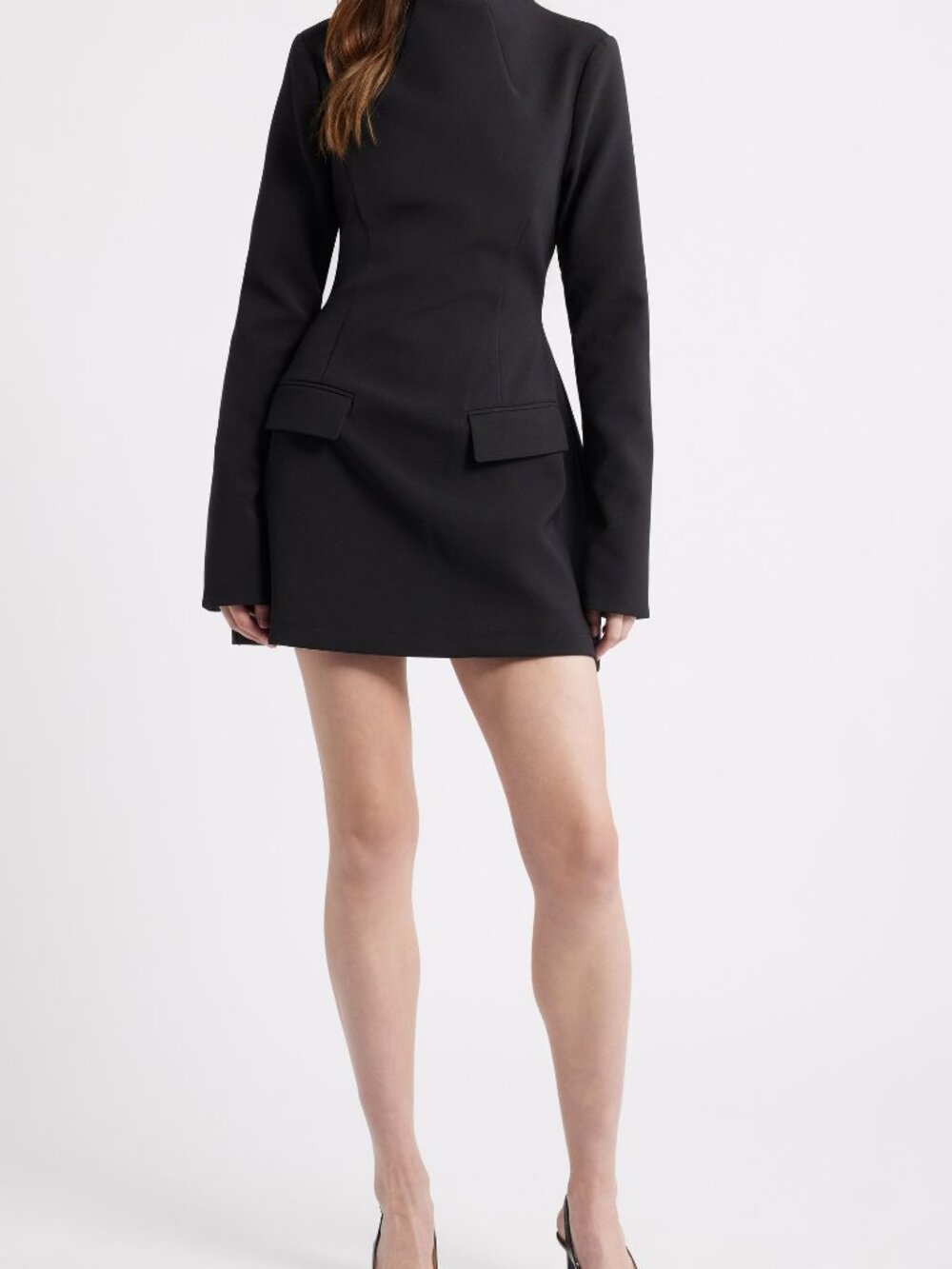 NWT ODD MUSE The Ultimate Muse Split Sleeve Mini Dress Black Size XS